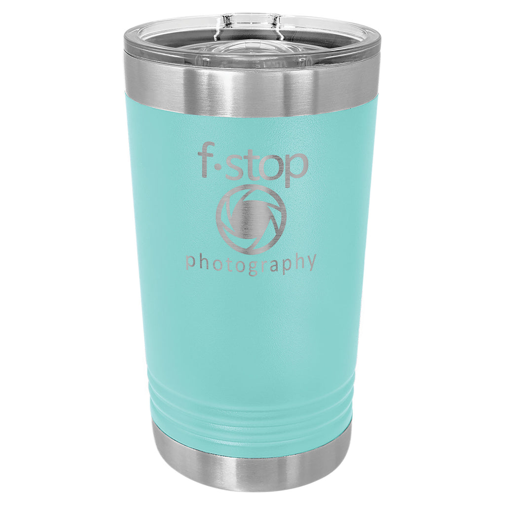 Teal Pint with Clear Slider Lid