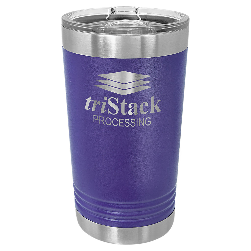 Purple Pint with Clear Slider Lid
