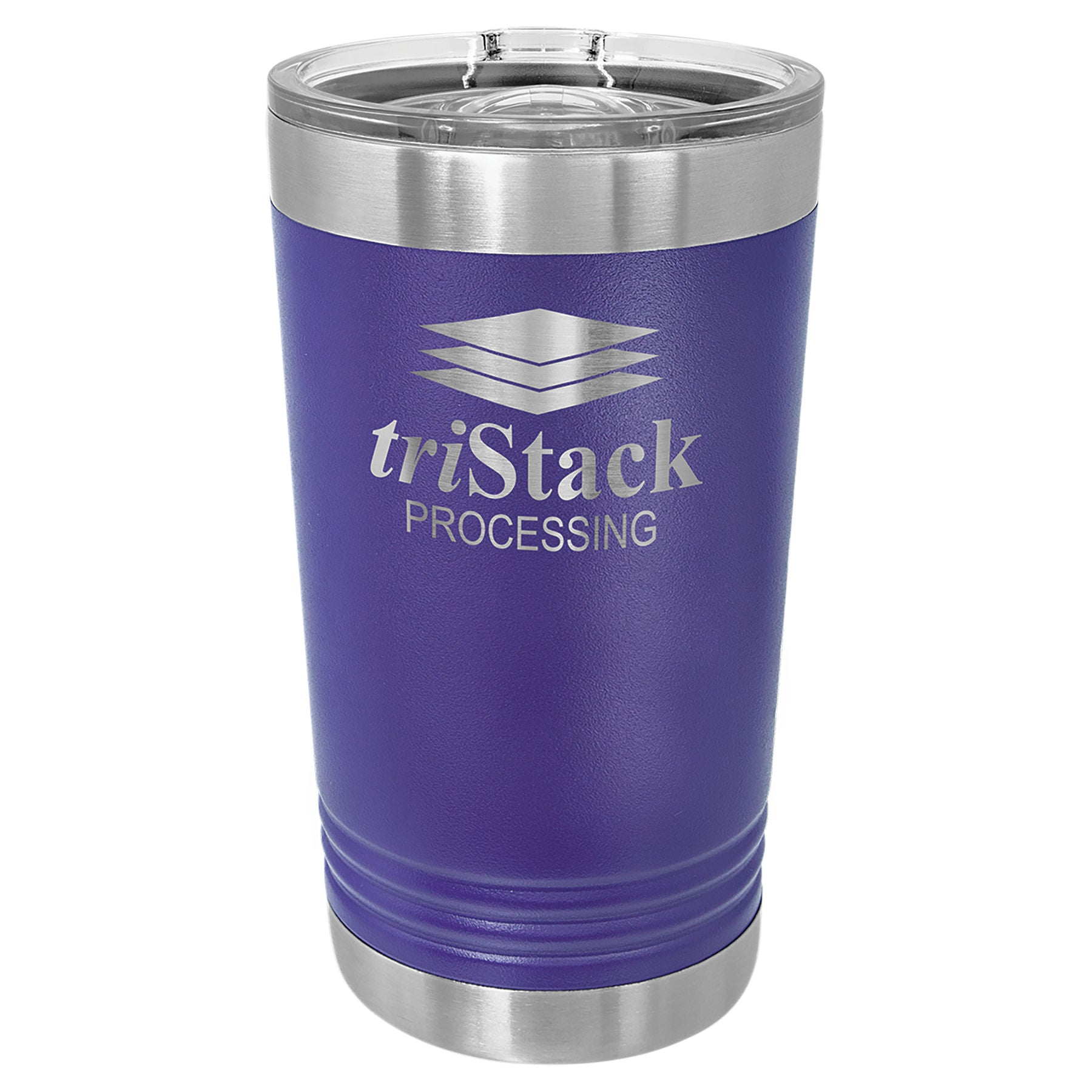 Purple Pint with Clear Slider Lid