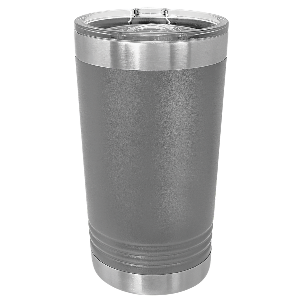 Dark Gray Pint with Clear Slider Lid blank-preview