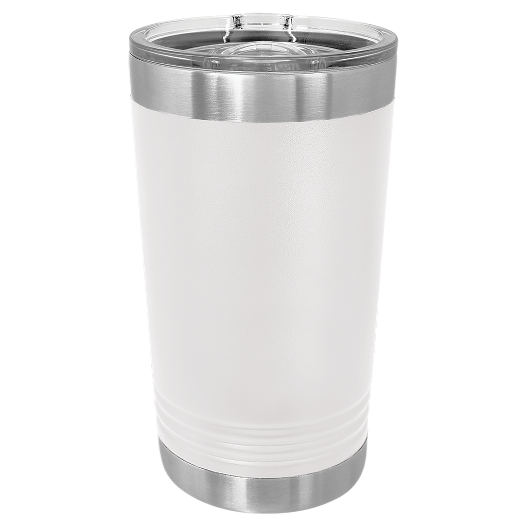 White Pint with Clear Slider Lid blank-preview