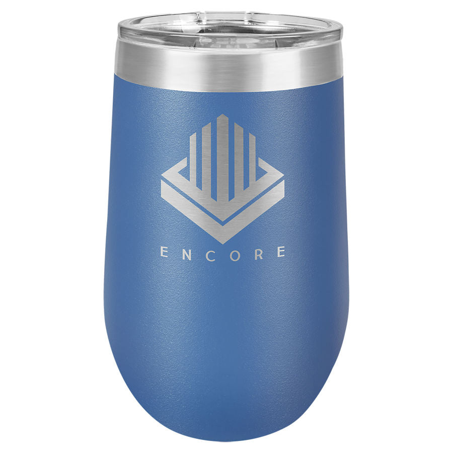 Royal Blue 16 oz. Stemless Tumbler with Clear Lid