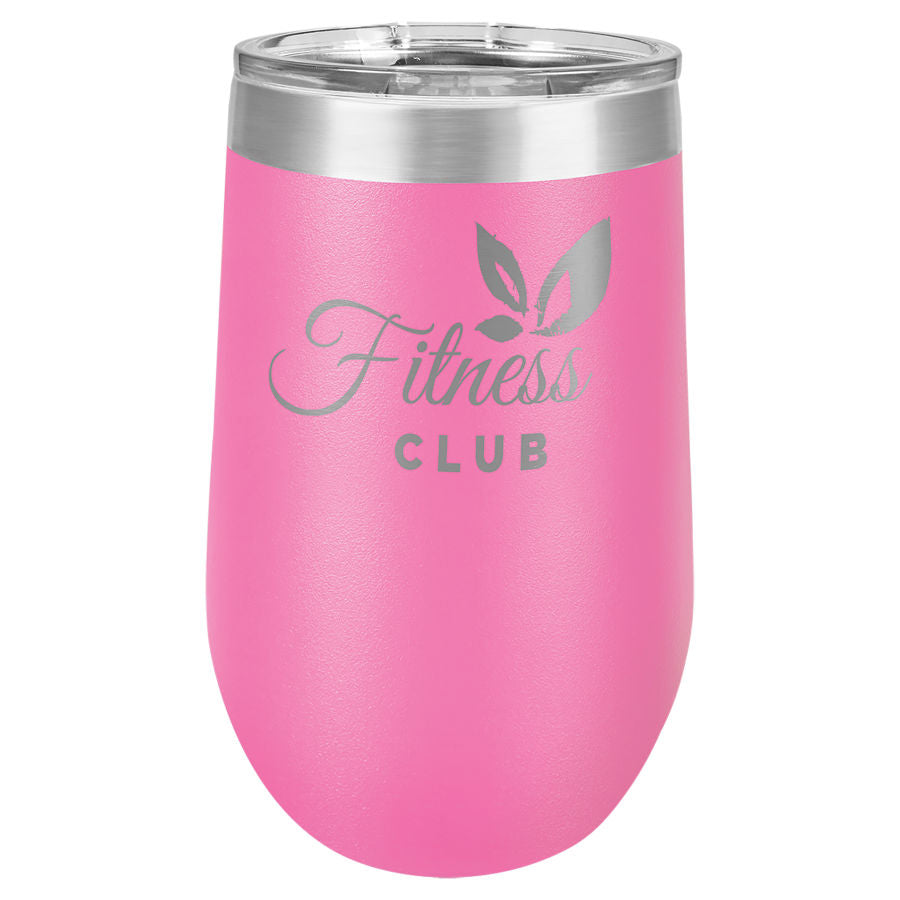 Pink 16 oz. Stemless Tumbler with Clear Lid