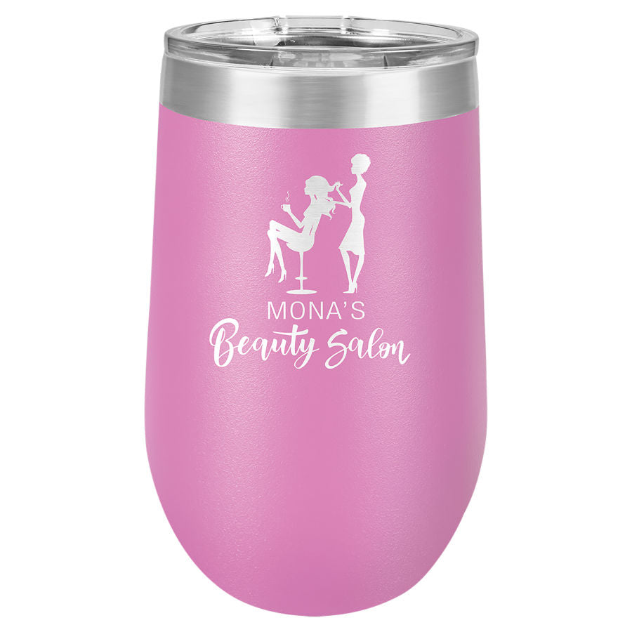 Light Purple 16 oz. Stemless Tumbler with Clear Lid