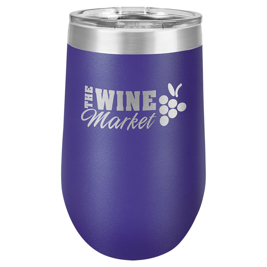 Purple 16 oz. Stemless Tumbler with Clear Lid