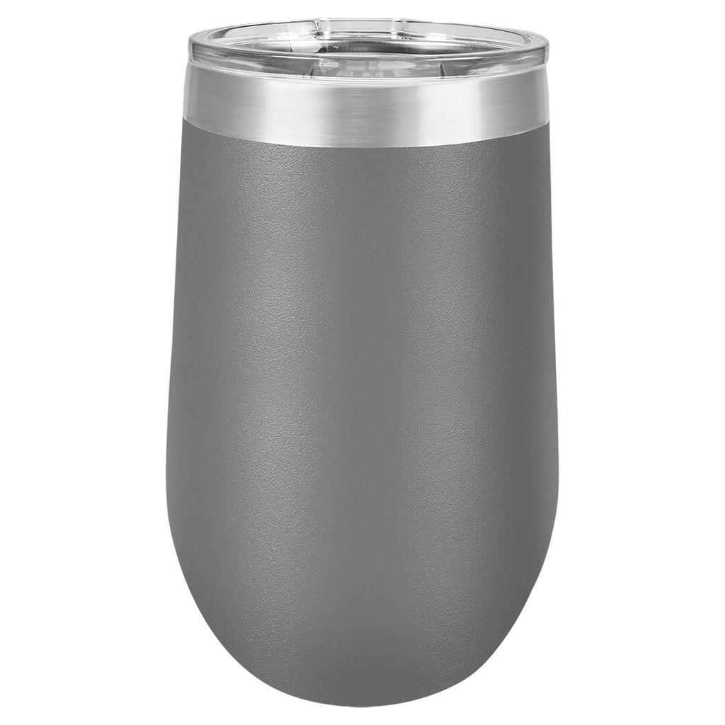 Dark Gray 16 oz. Stemless Tumbler with Clear Lid blank-preview