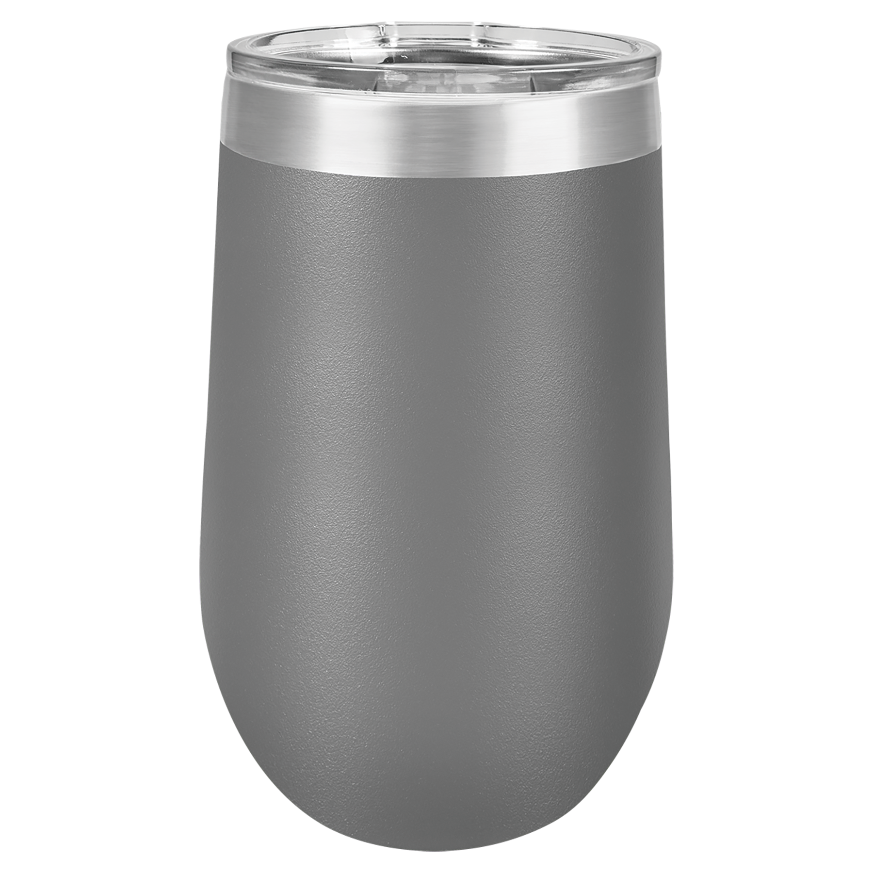 Dark Gray 16 oz. Stemless Tumbler with Clear Lid blank-preview