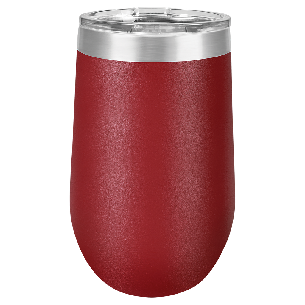 Maroon 16 oz. Stemless Tumbler with Clear Lid blank-preview