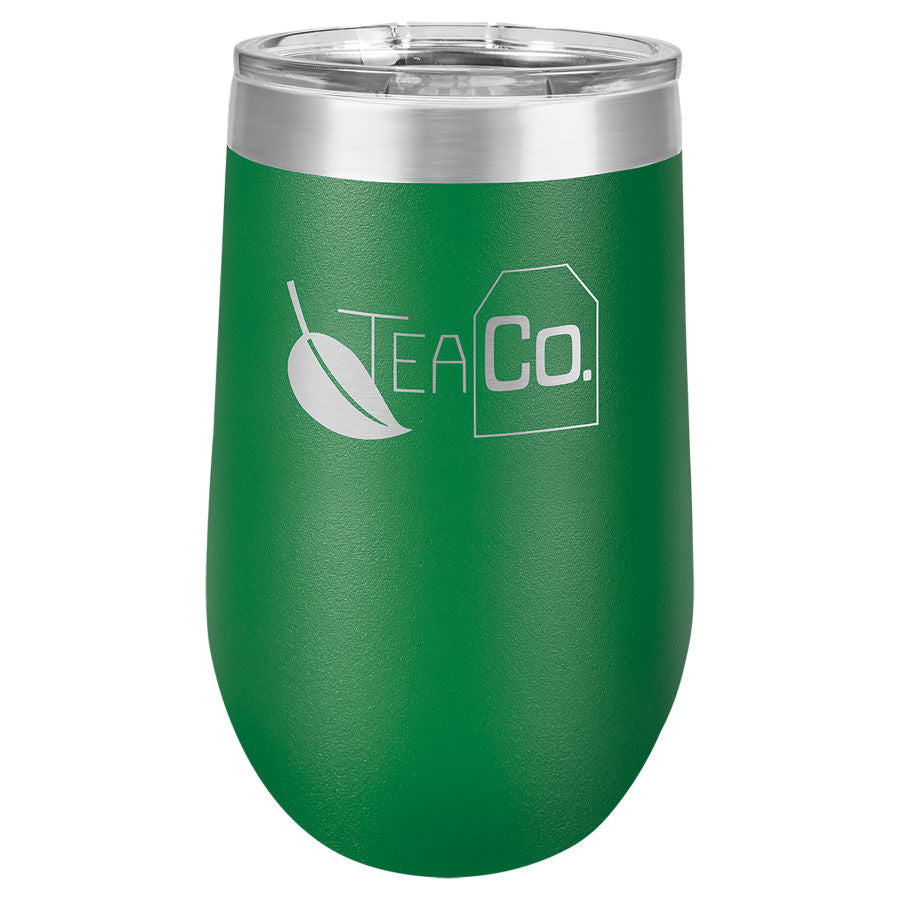 Green 16 oz. Stemless Tumbler with Clear Lid