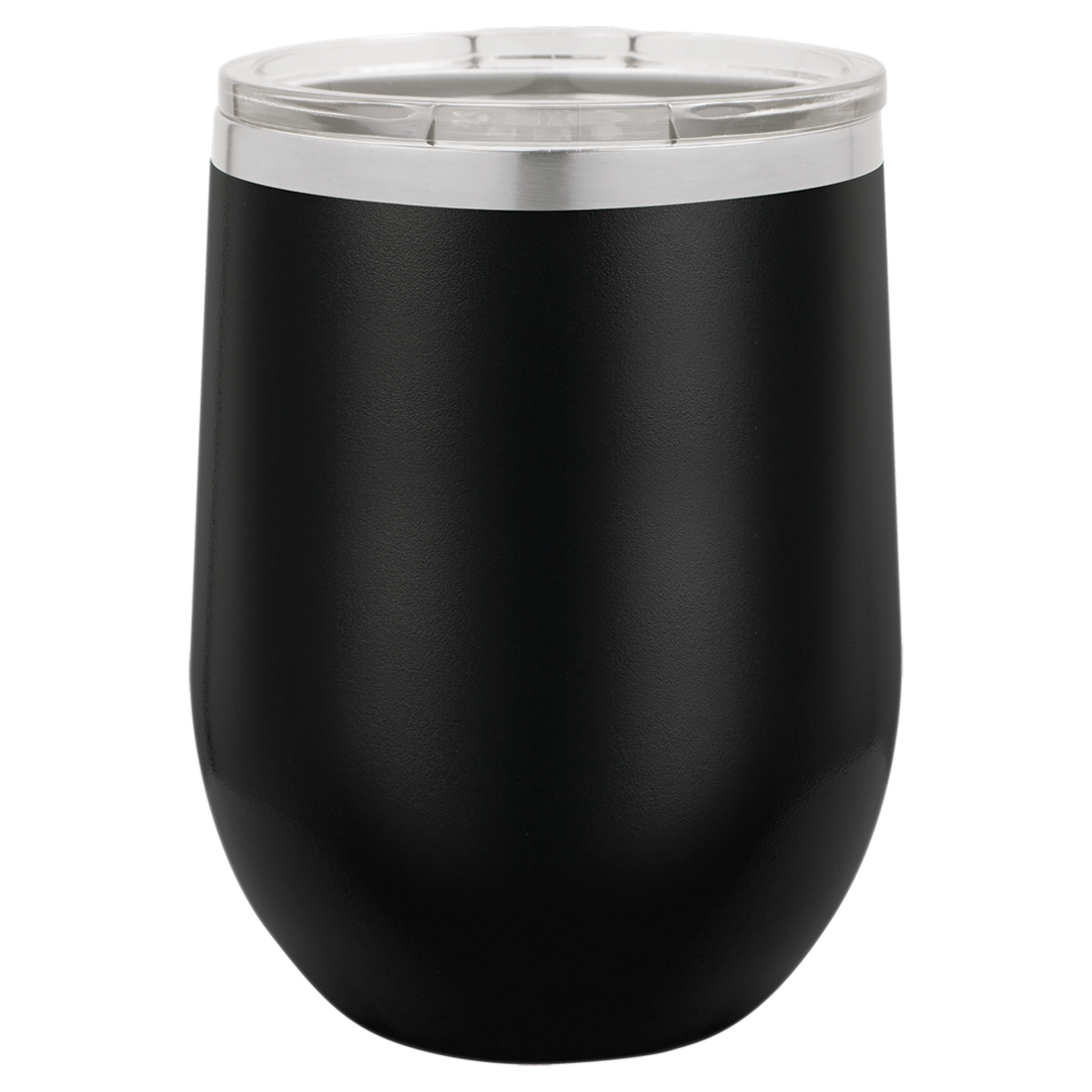 Stemless Wine Tumbler with Standard Lid – 12 oz. / Black preview