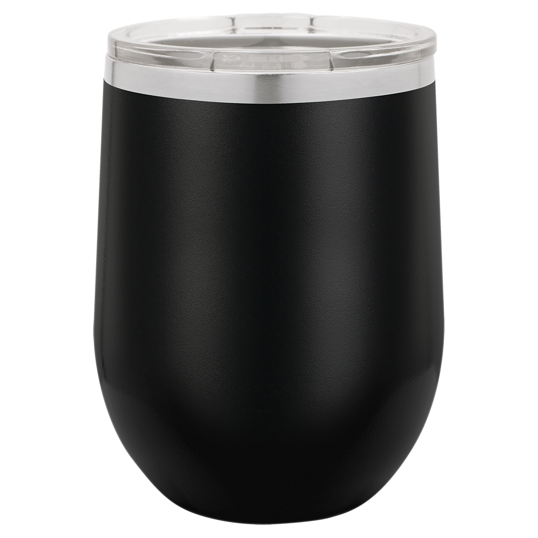 Black 12 oz. Stemless Tumbler with Clear Lid blank-preview