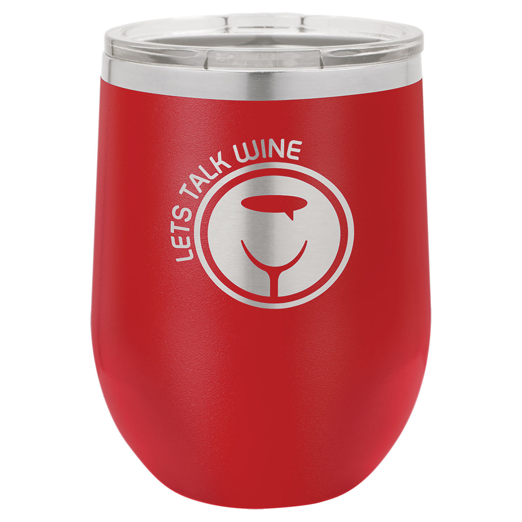 Red 12 oz. Stemless Tumbler with Clear Lid
