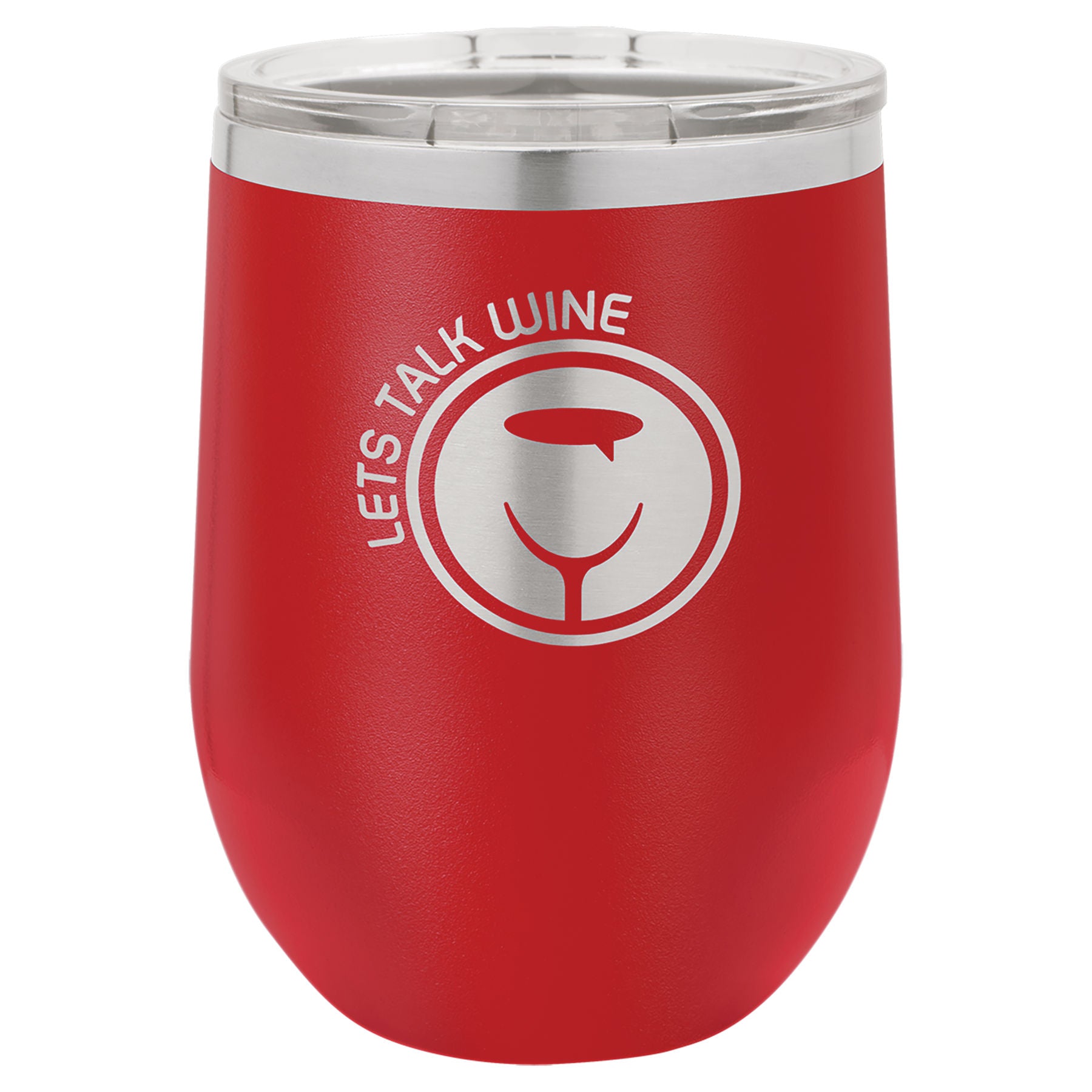 Red 12 oz. Stemless Tumbler with Clear Lid