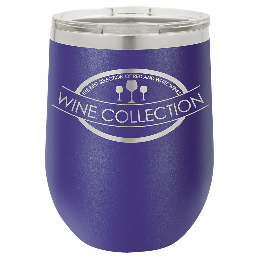 Purple 12 oz. Stemless Tumbler with Clear Lid
