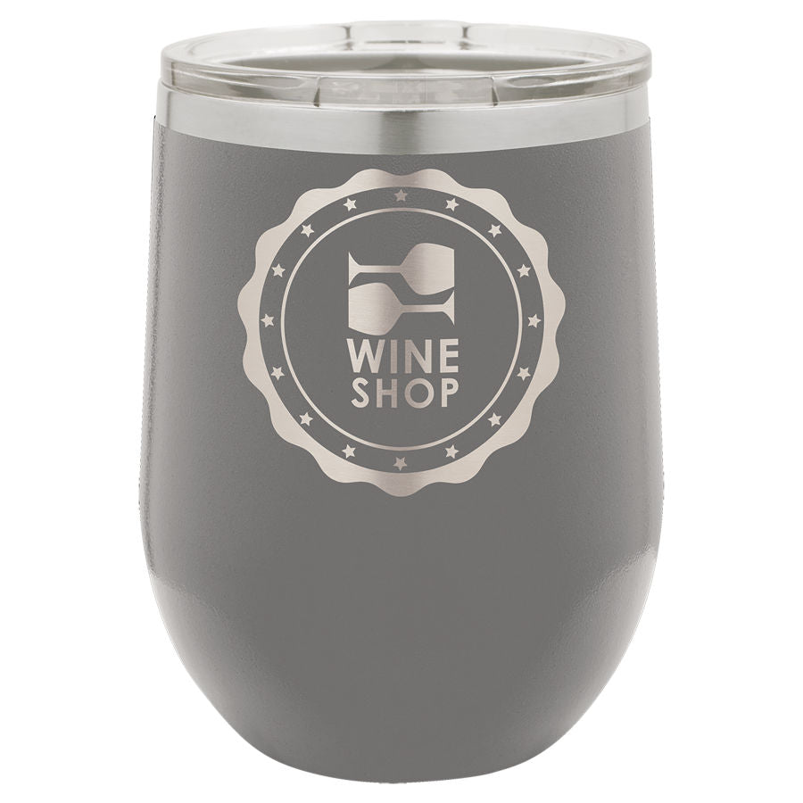 Dark Gray 12 oz. Stemless Tumbler