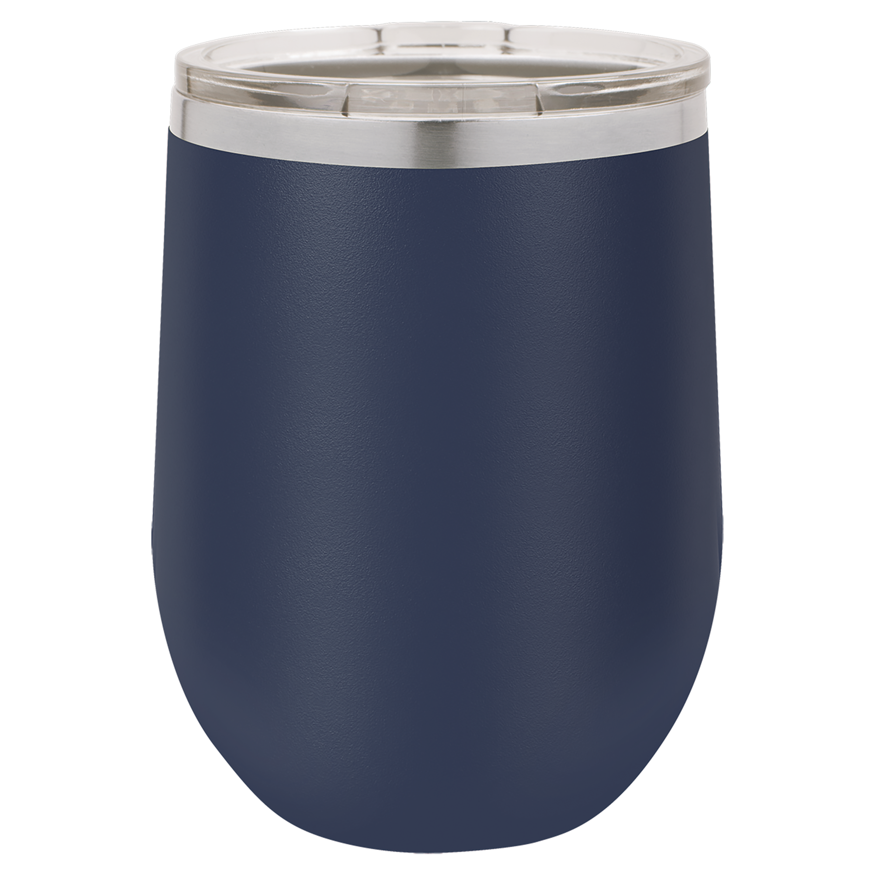 Navy Blue 12 oz. Stemless Tumbler with Clear Lid blank-preview
