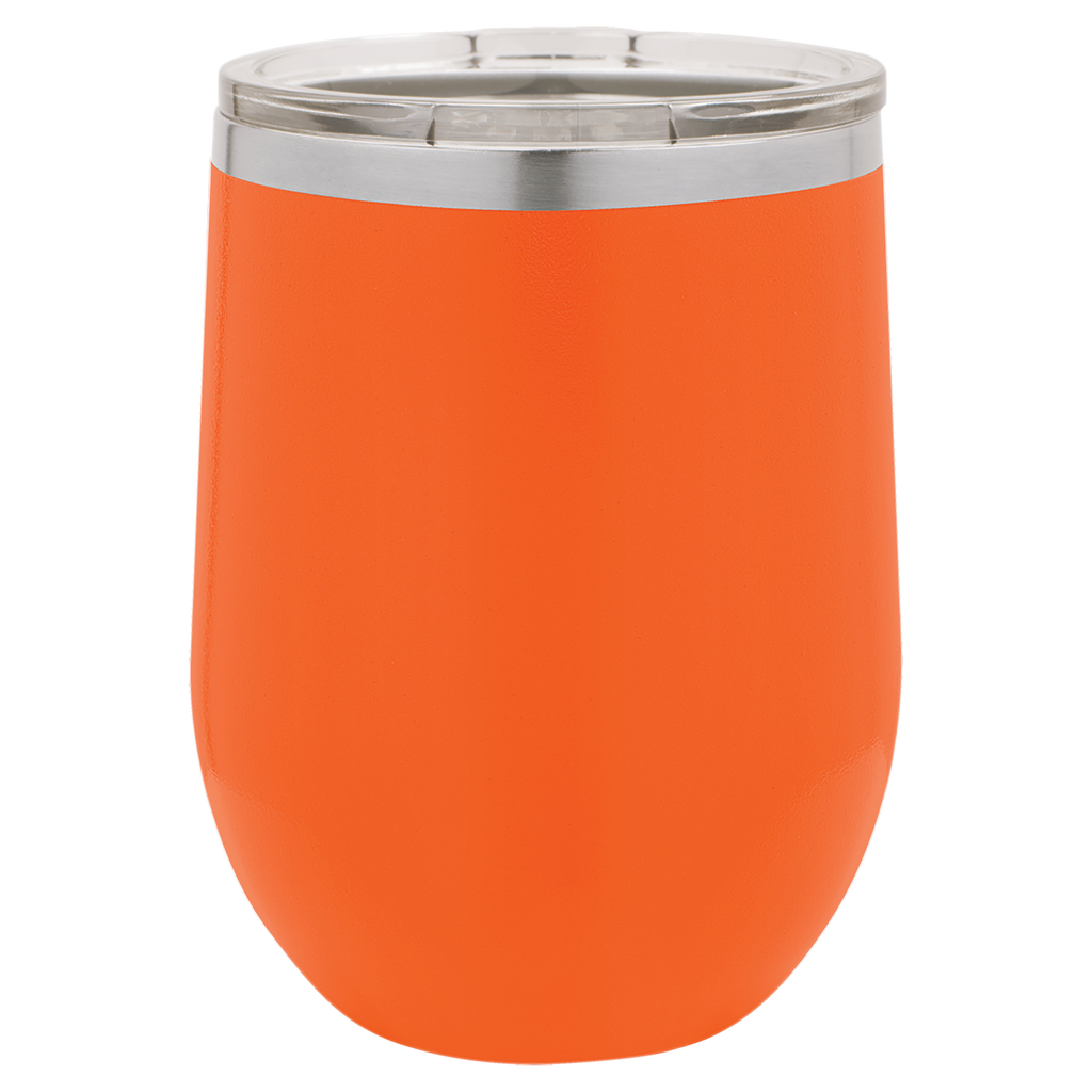 Orange 12 oz. Stemless Tumbler with Clear Lid blank-preview