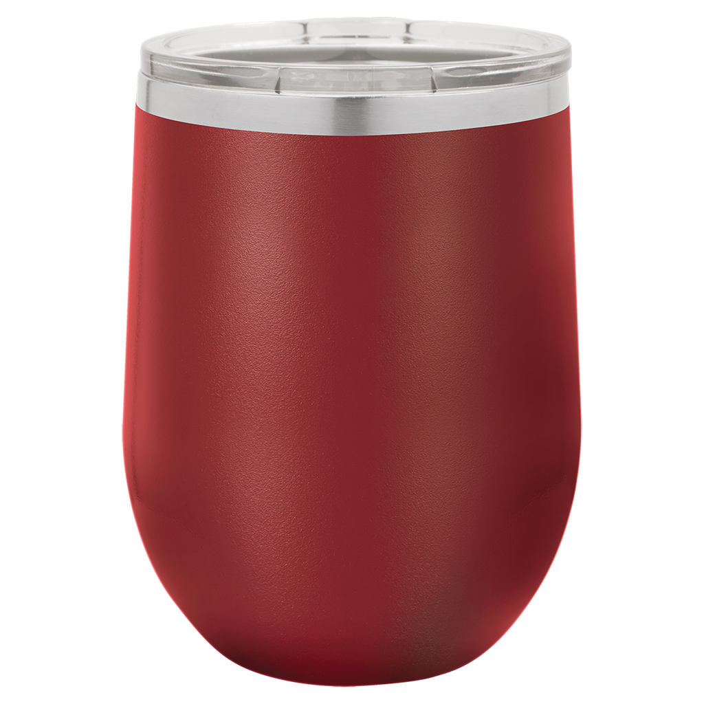 Maroon 12 oz. Stemless Tumbler with Clear Lid blank-preview
