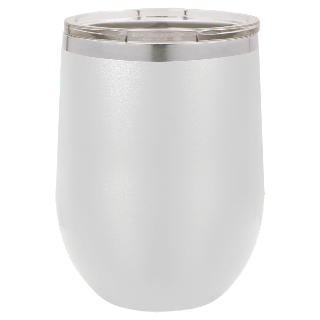 White 12 oz. Stemless Tumbler with Clear Lid blank-preview