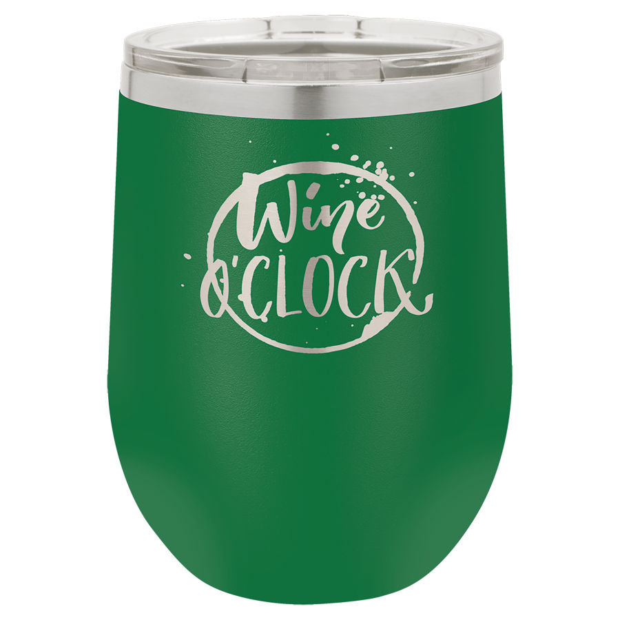 Green 12 oz. Stemless Tumbler with Clear Lid