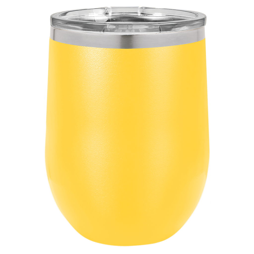 Yellow 12 oz. Stemless Tumbler with Clear Lid blank-preview