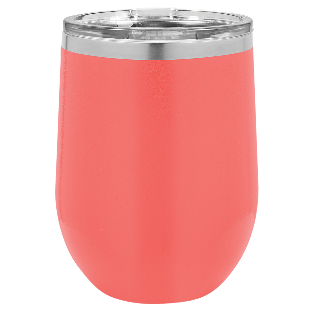 Coral 12 oz. Stemless Tumbler with Clear Lid blank-preview