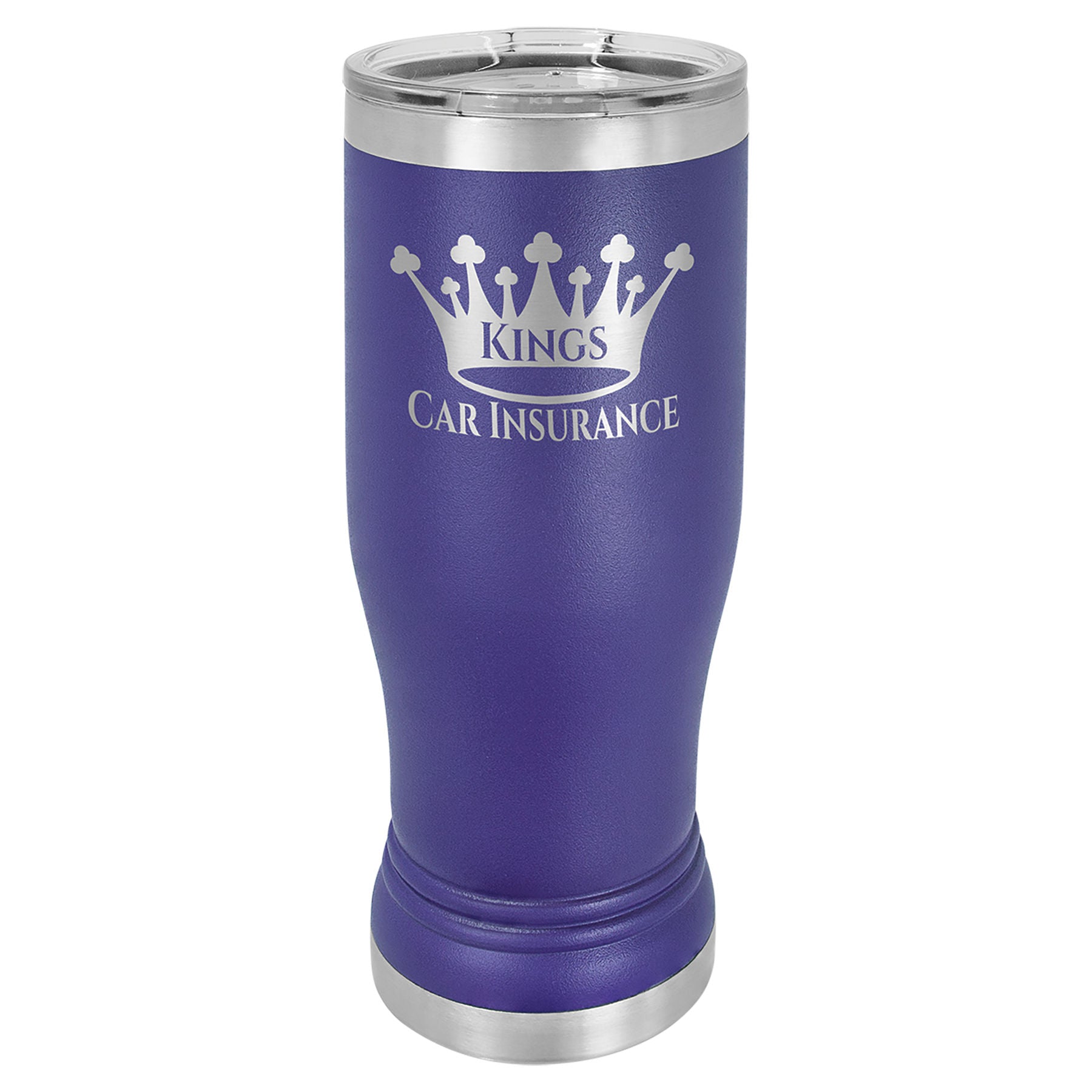 Purple 14 oz. Pilsner with Clear Lid