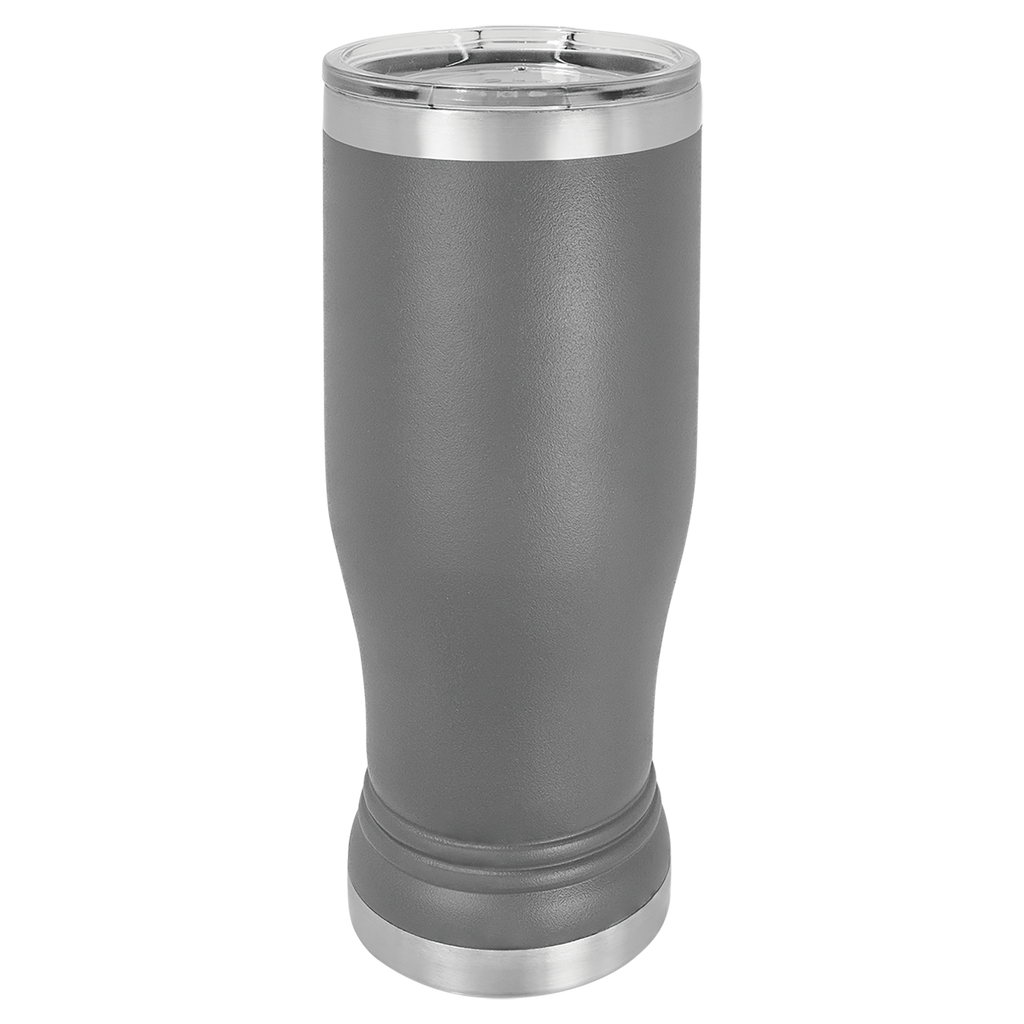 Dark Gray 14 oz. Pilsner with Clear Lid blank-preview