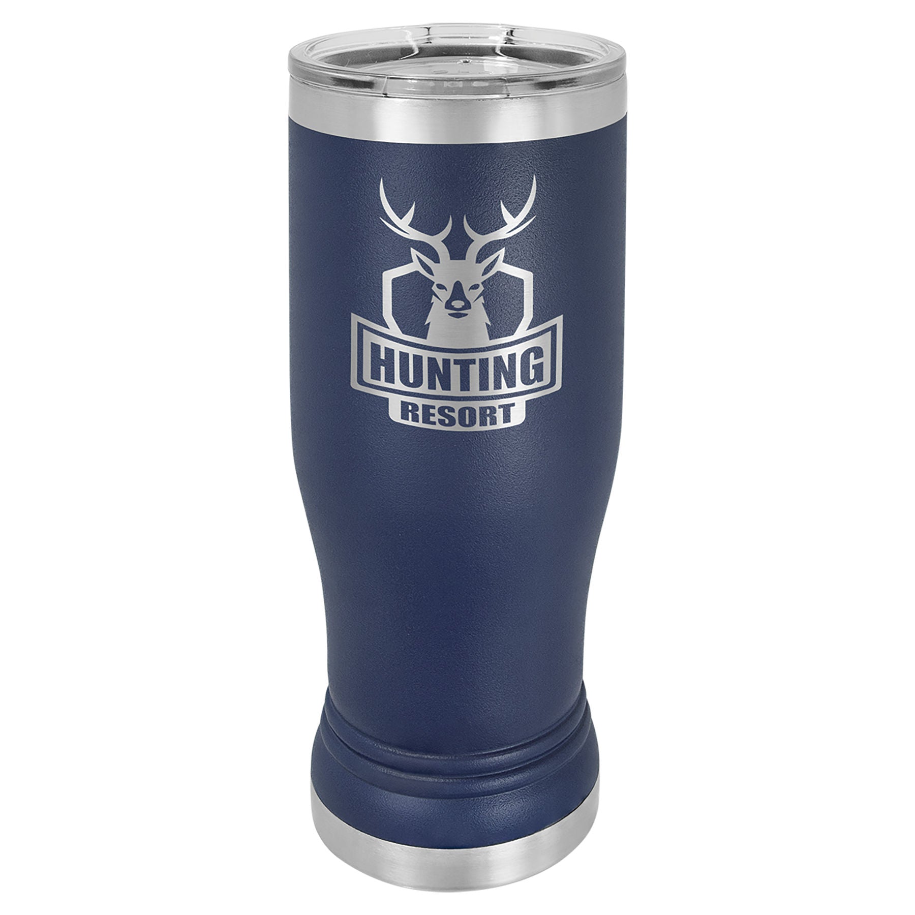 Navy Blue 14 oz. Pilsner with Clear Lid