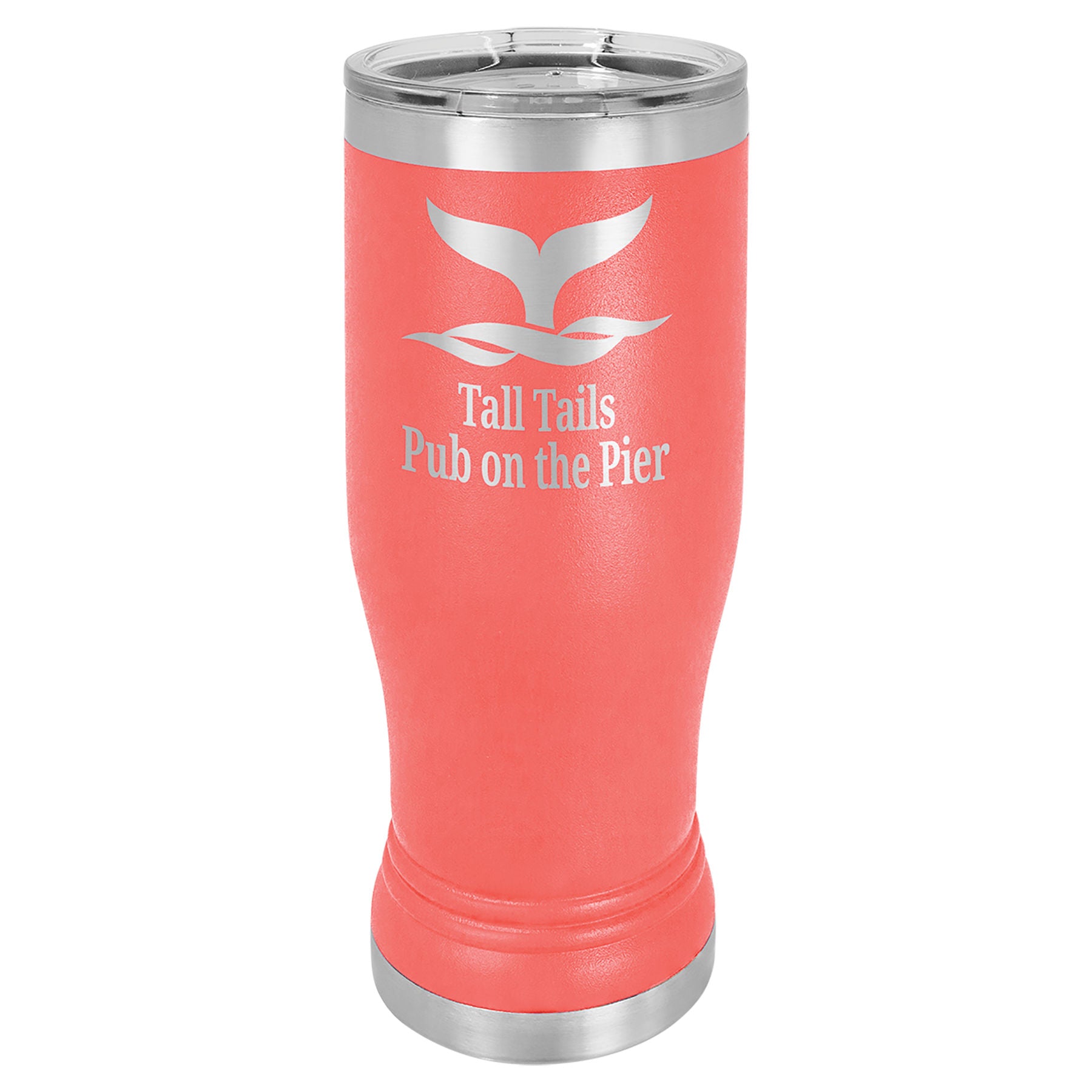 Coral 14 oz. Pilsner with Clear Lid