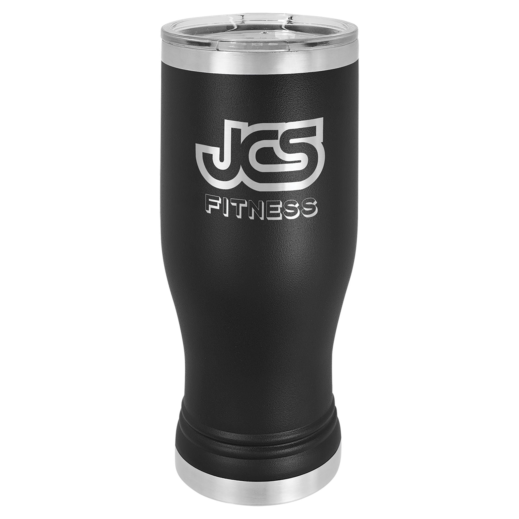 Black 20 oz. Pilsner with Clear Lid