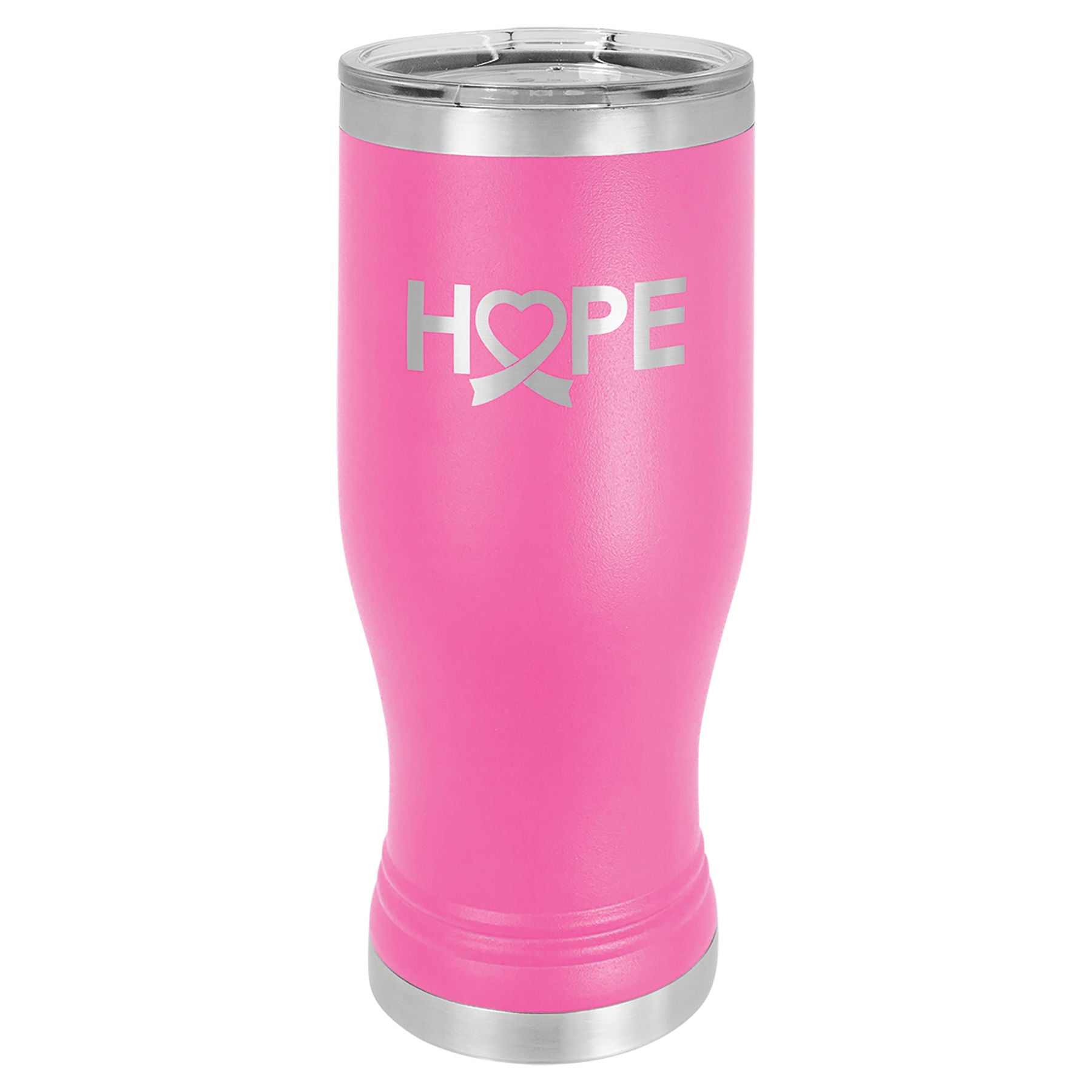 Pink 20 oz. Pilsner with Clear Lid