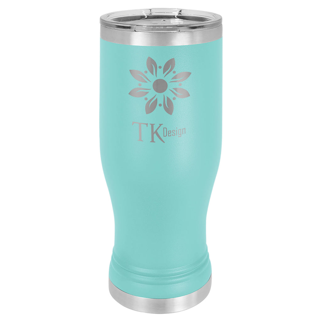 Teal 20 oz. Pilsner with Clear Lid