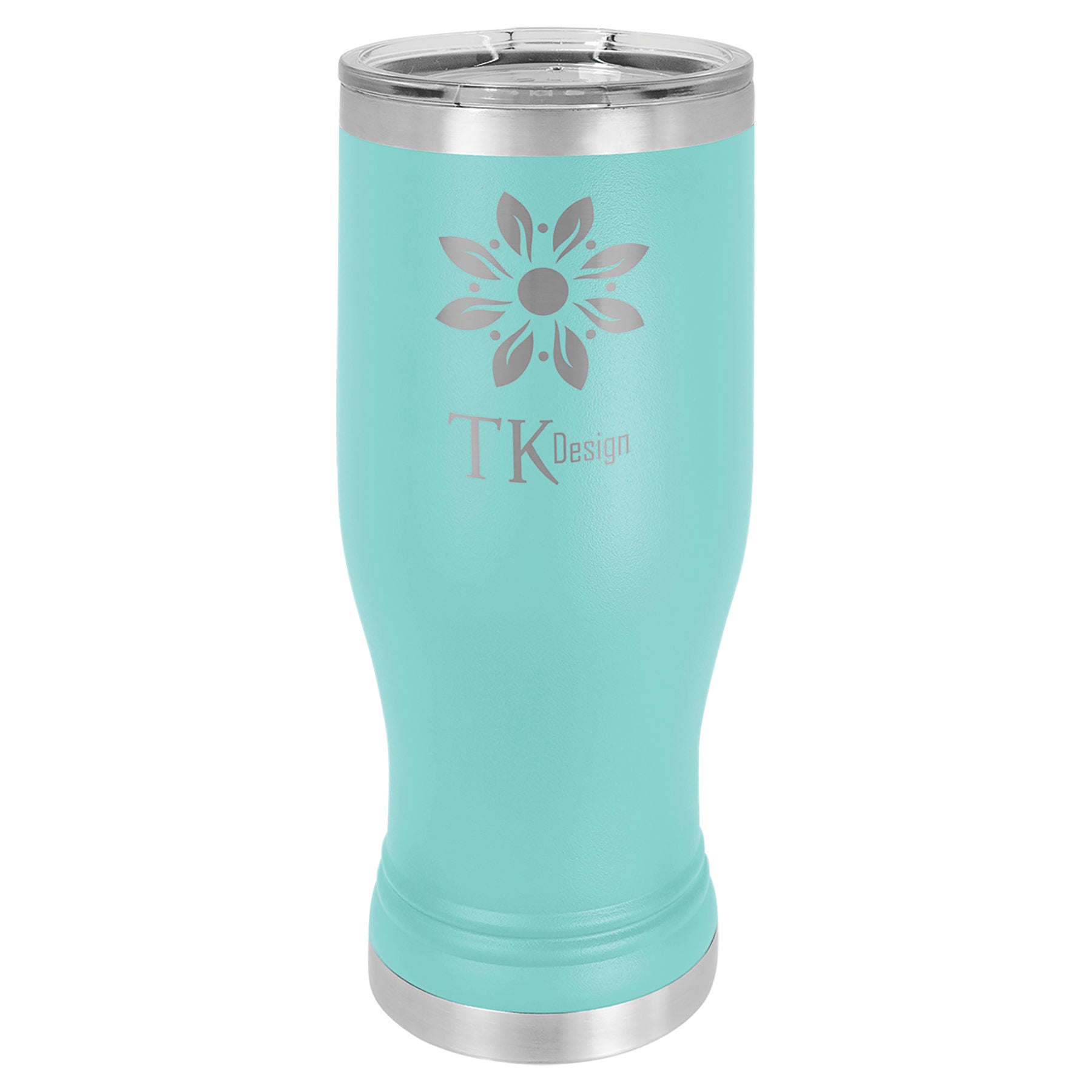Teal 20 oz. Pilsner with Clear Lid