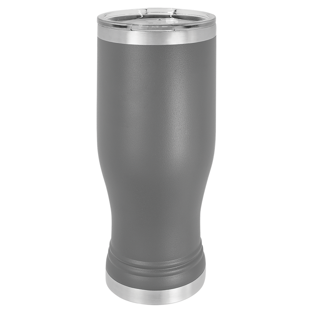 Dark Gray 20 oz. Pilsner with Clear Lid blank-preview