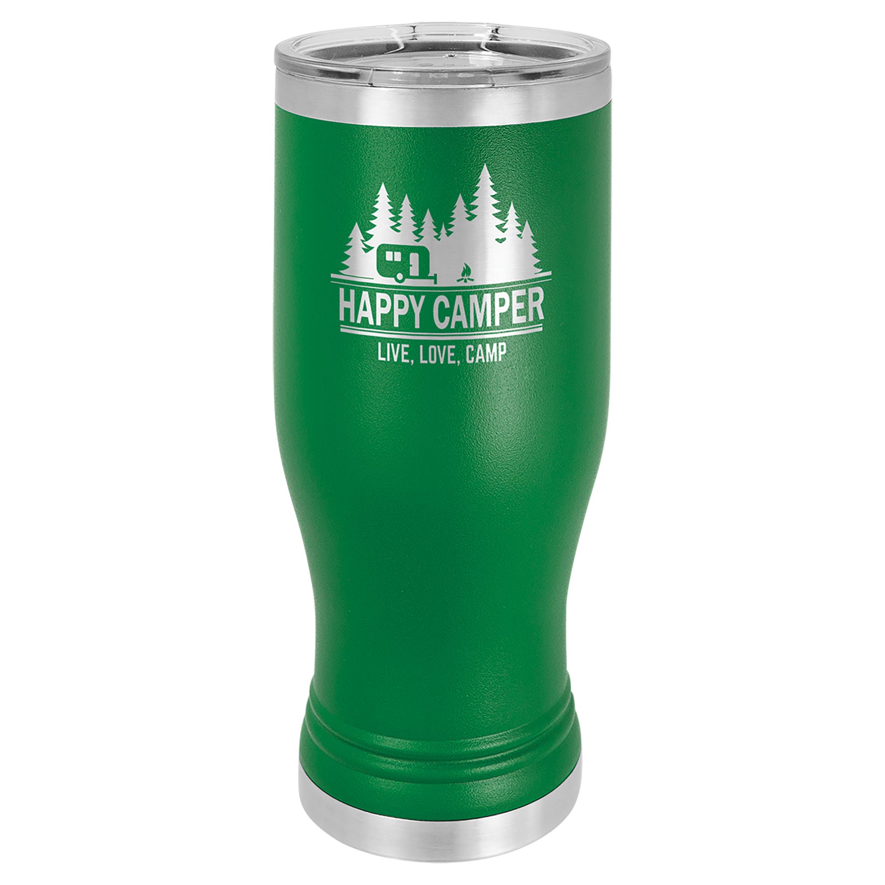 Green 20 oz. Pilsner with Clear Lid