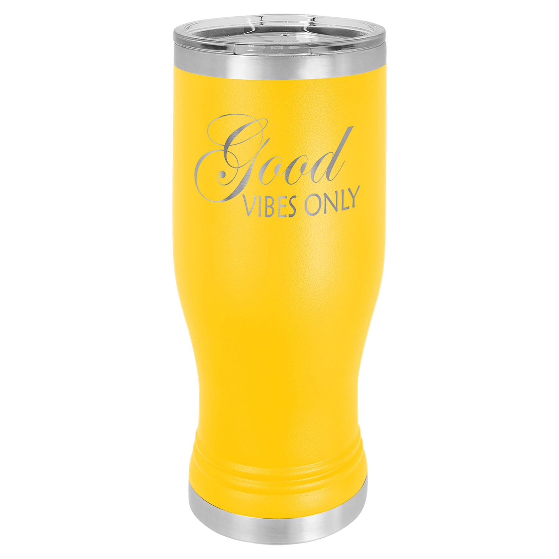 Yellow 20 oz. Pilsner with Clear Lid