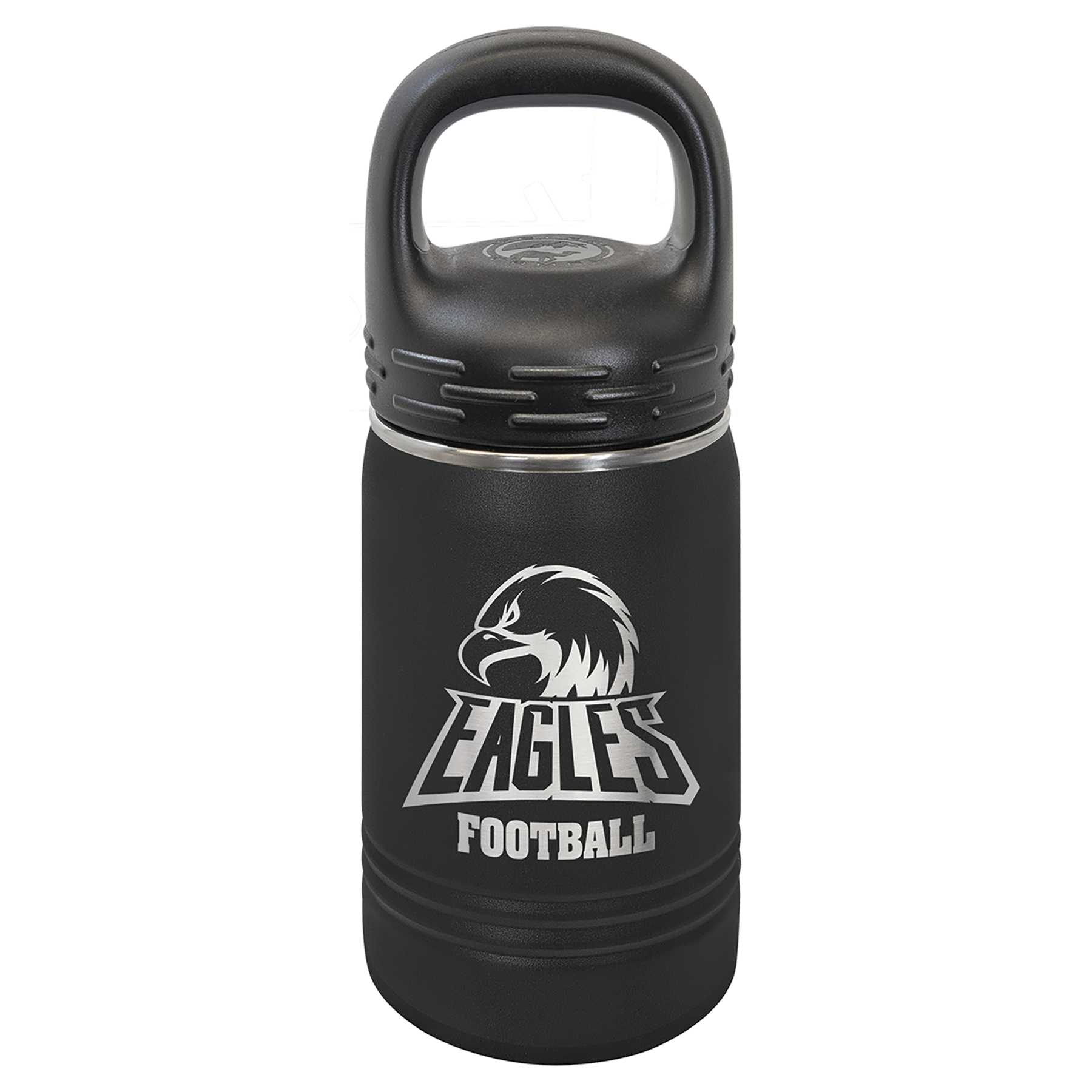 Black 12 oz. Powder Coated Water Bottle