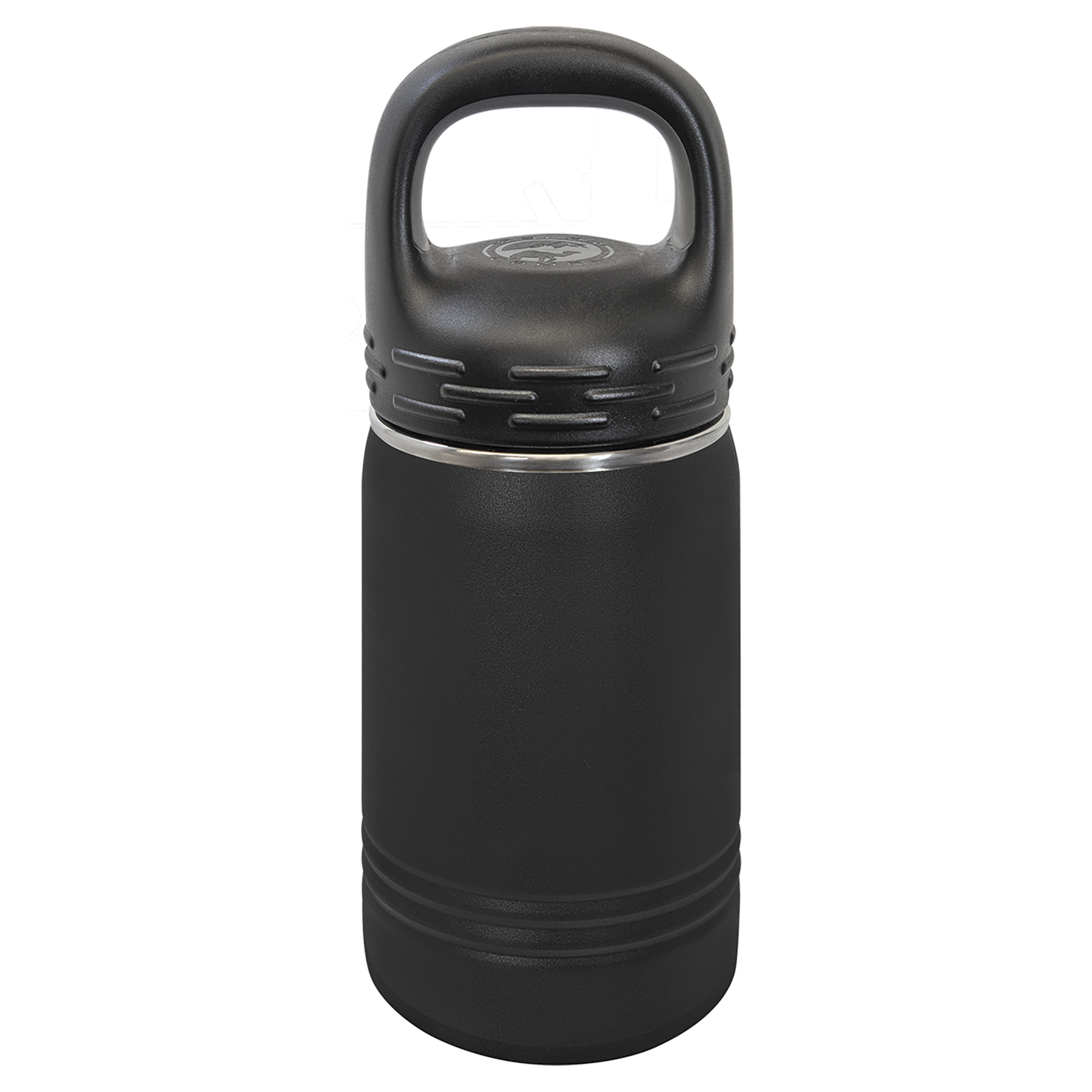 Black 12 oz. Powder Coated Water Bottle