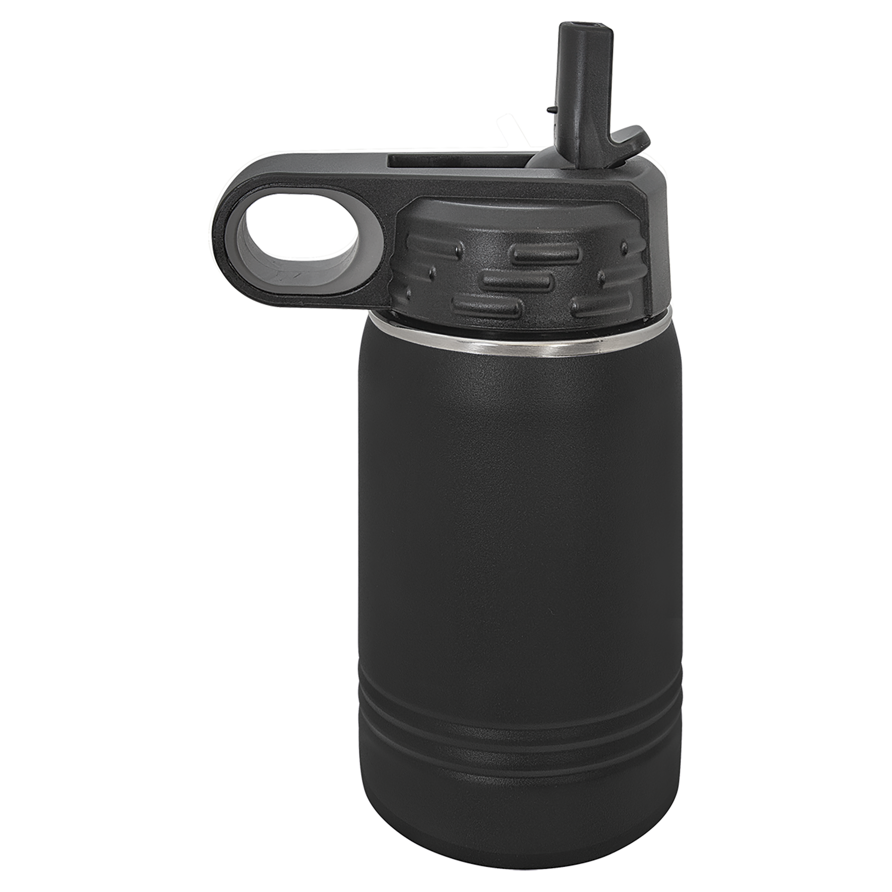 Black 12 oz. Powder Coated Water Bottle