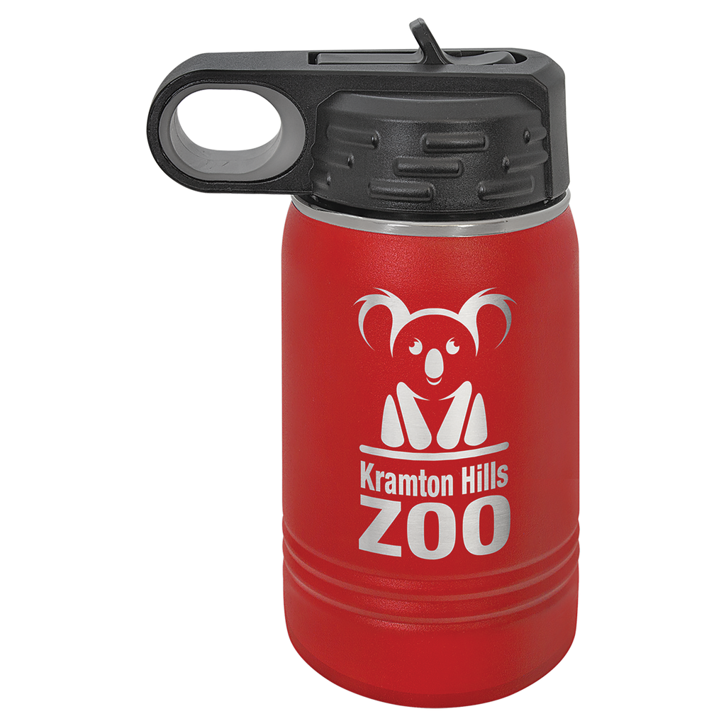 Red 12 oz. Powder Coated Water Bottle