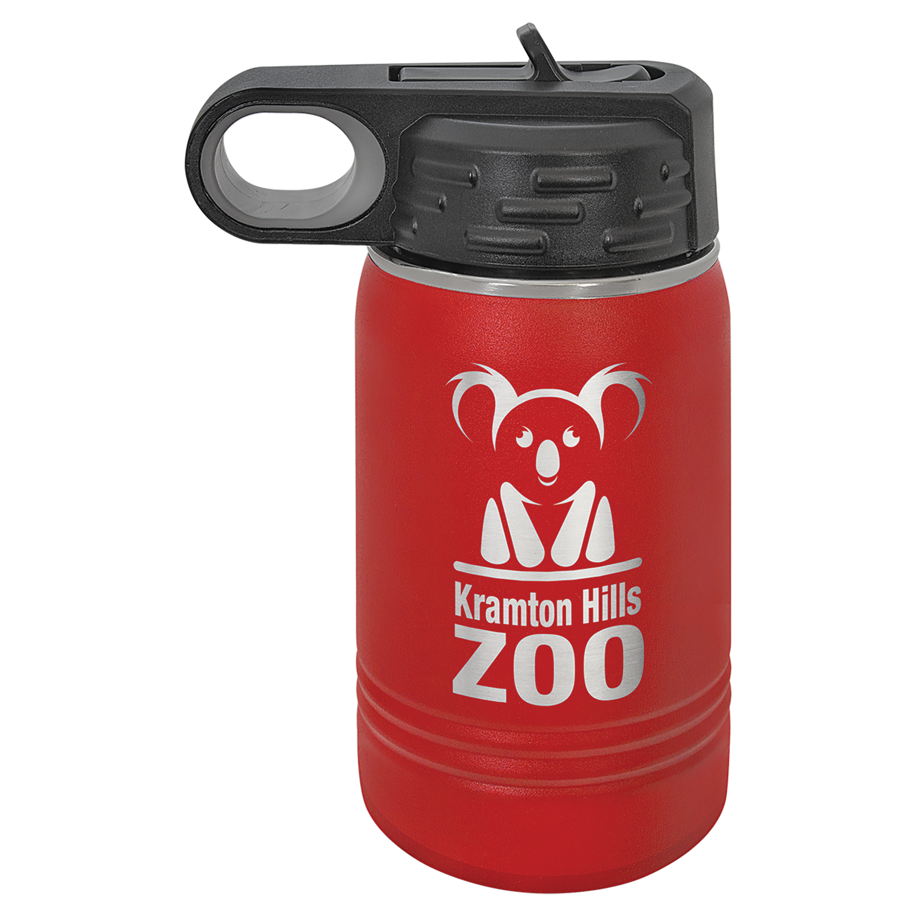 Red 12 oz. Powder Coated Water Bottle
