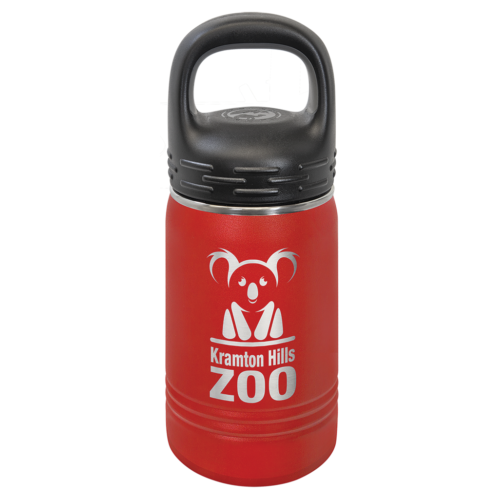 Red 12 oz. Powder Coated Water Bottle