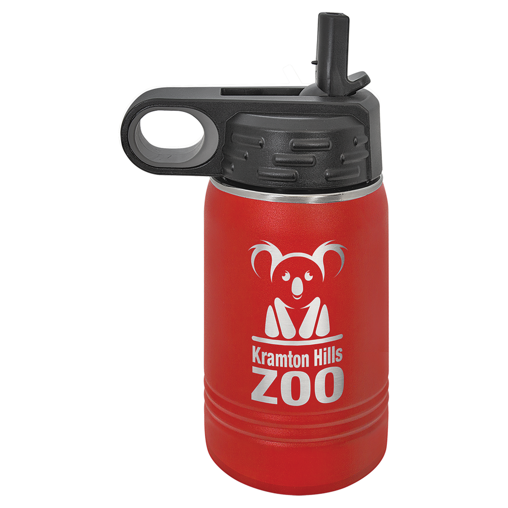 Red 12 oz. Powder Coated Water Bottle