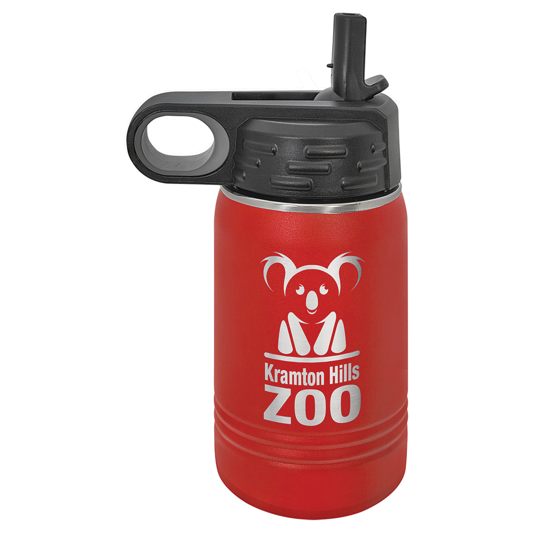 Red 12 oz. Powder Coated Water Bottle