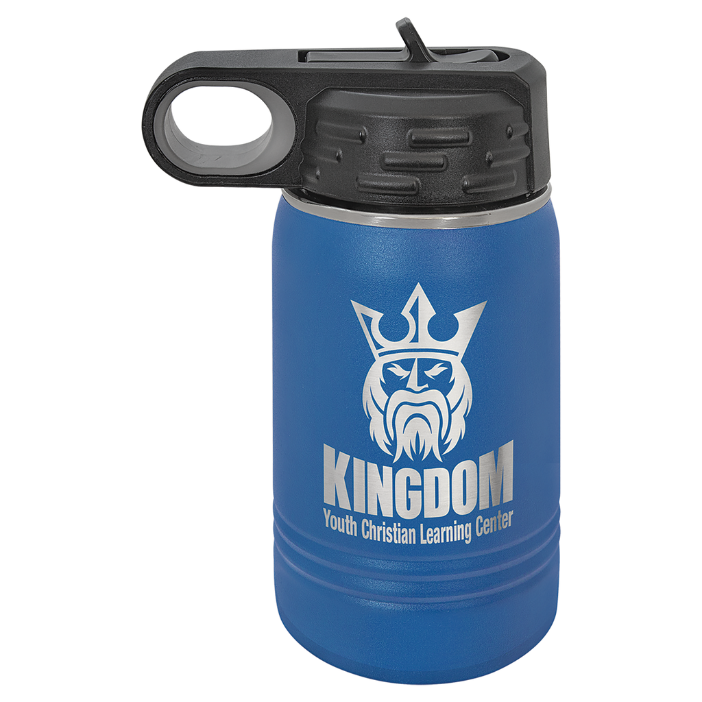 Royal Blue 12 oz. Powder Coated Water Bottle