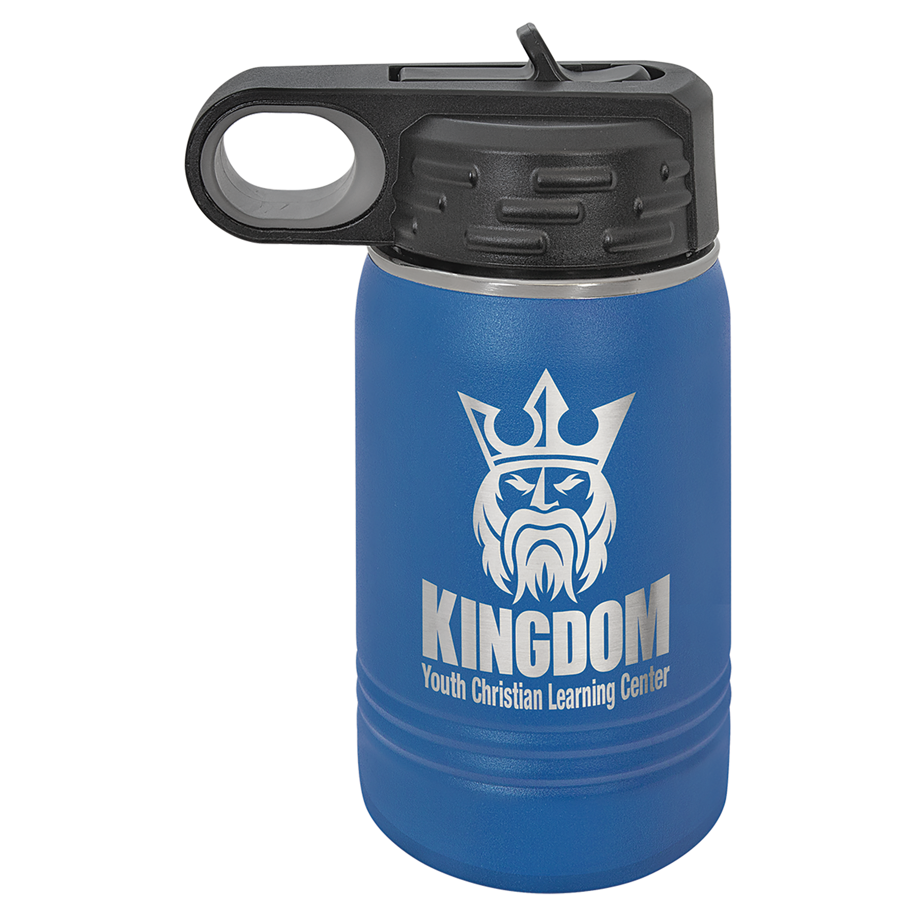 Royal Blue 12 oz. Powder Coated Water Bottle
