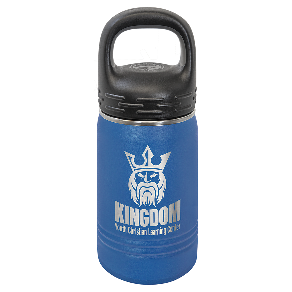 Royal Blue 12 oz. Powder Coated Water Bottle