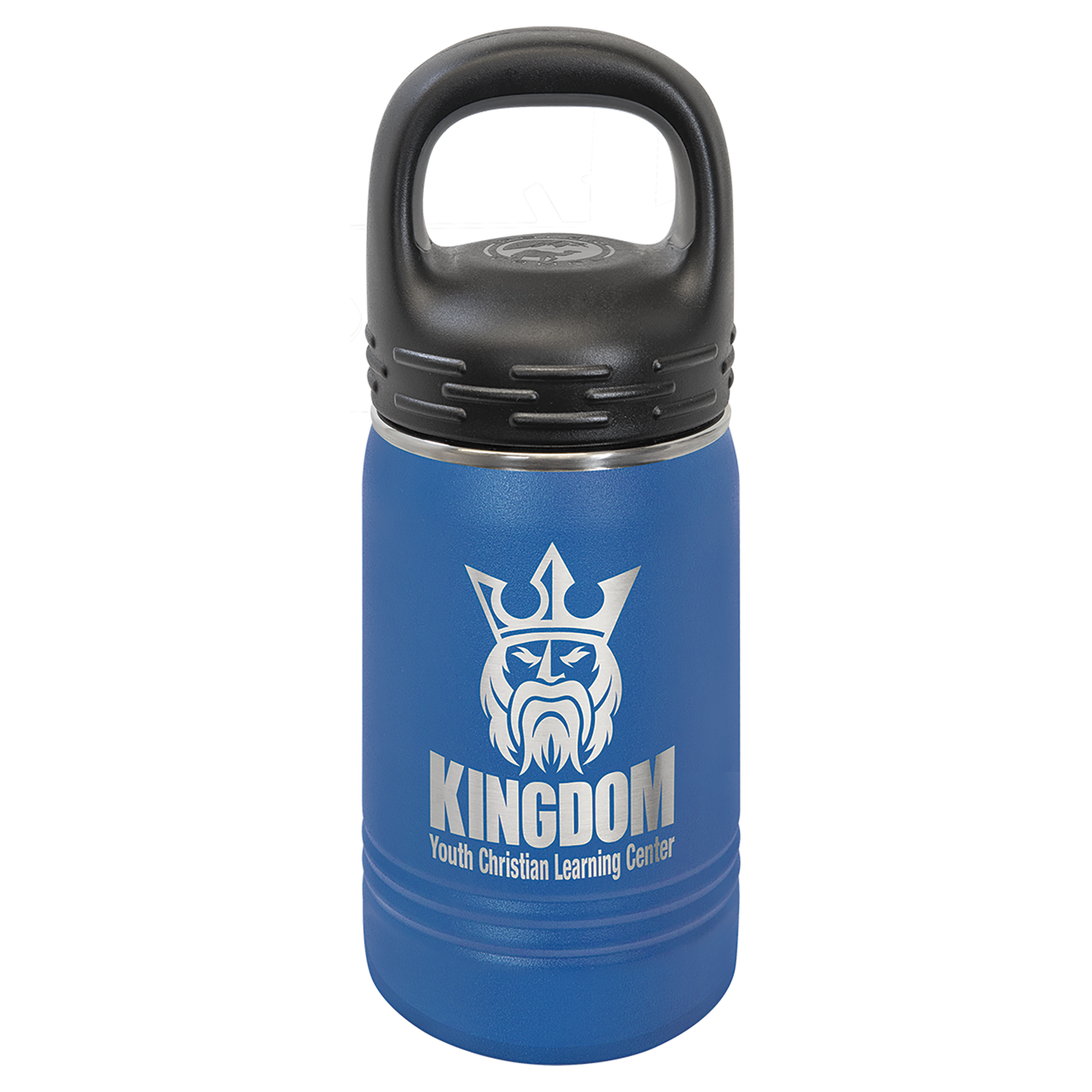 Royal Blue 12 oz. Powder Coated Water Bottle
