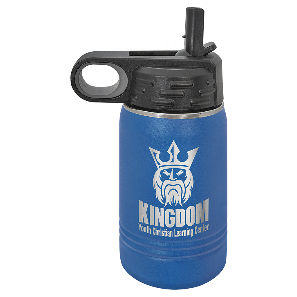 Royal Blue 12 oz. Powder Coated Water Bottle